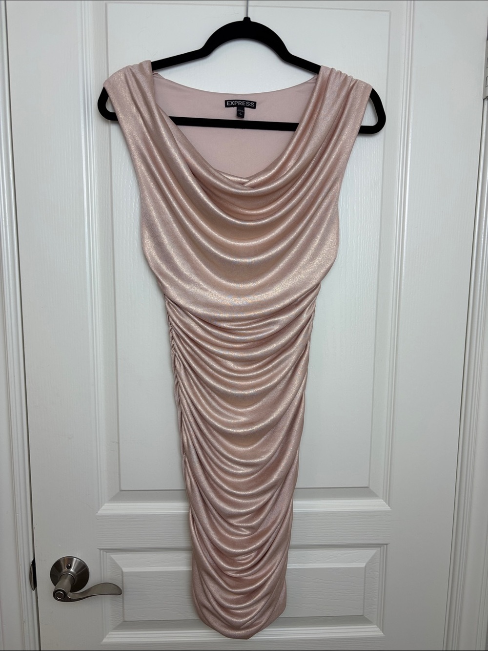 Express Body Con Gold Metallic Dress Size Small